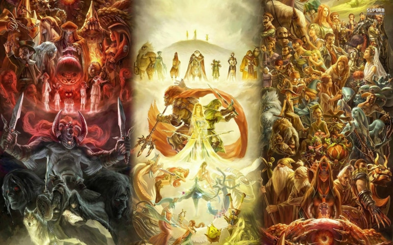 Ganon, fantasy art, video games, Midna, collage, Princess Zelda, The Legend of Zelda, 1080P, Ganondorf, Link, skull kid