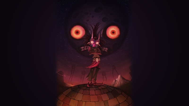 fantasy, 1080P, majora 039 s, mask, skull, kid, zelda