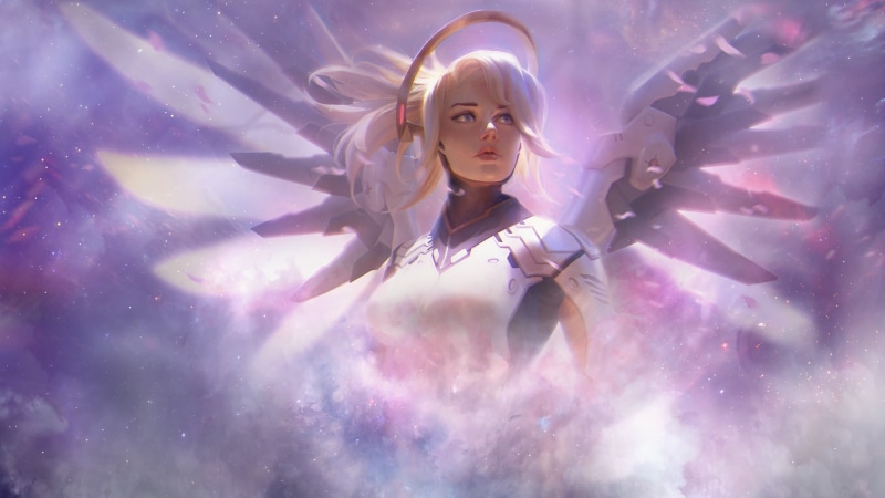 young adult, beautiful woman, females, beautiful people, Mercy (Overwatch), one person, portrait, fantasy, hair, wings, young women, fantasy girl, character