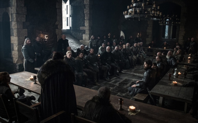Game Of Thrones, Sansa Stark, TV Show, Brienne Of Tarth, Podrick Payne, Sophie Turner, 1080P, Liam Cunningham, Gwendoline Christie, Jon Snow, Davos Seaworth
