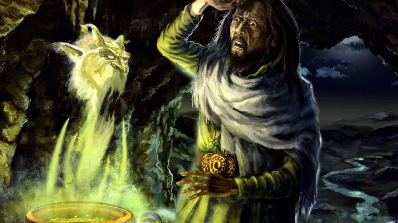 character, cartoon, scared, 1080P, wizard, fantasy, man, 1920x1080