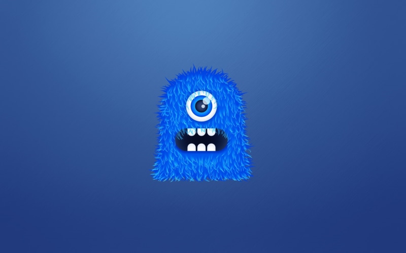 1080P, scared, cyclops, blue, eye, cartoon, character, white, background, mascot, funny