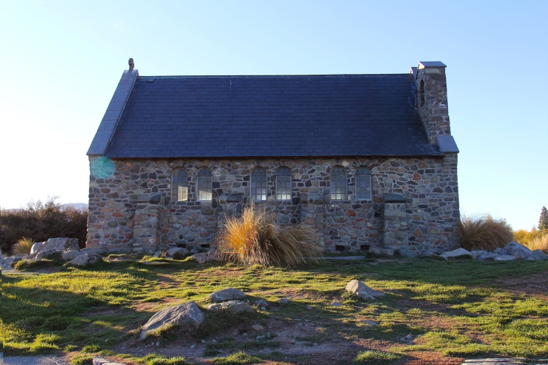 architecture And Buildings, building, good, new zealand, colors, historic, amazing, solid, grass, Church Of The Good Shepherd, lake tekapo, outdoors, autumn