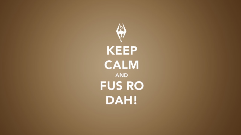 Keep Calm and..., minimalism, video games, typography, 1080P, The Elder Scrolls V: Skyrim