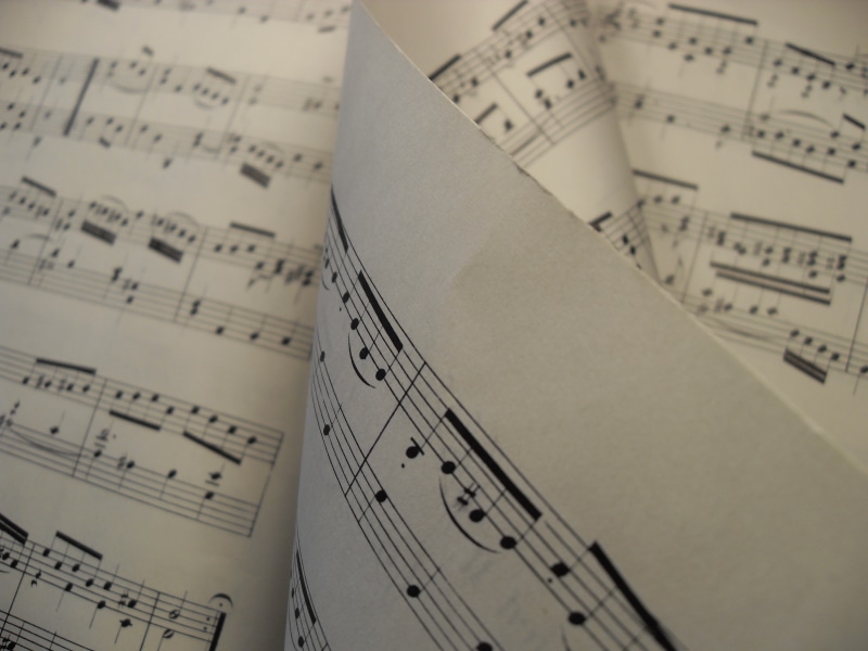 education, white, melody, communication, number, instrument, composer, musical note, treble, paper, no people, piano, close-up, selective focus, indoors