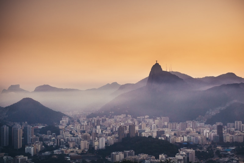 mist, Christ the Redeemer, city, Rio de Janeiro, 4K, cityscape