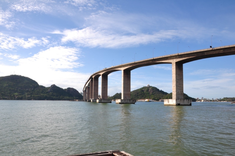 holy spirit, outdoors, victory, engineering, convent, city, tourism, third bridge, old village, transportation, bridge, brazil, river, nature, waterfront