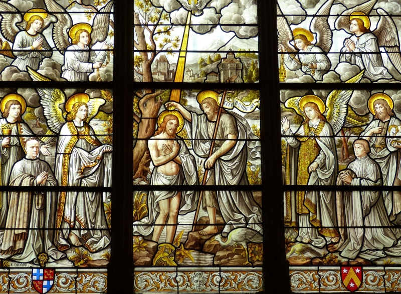 male likeness, church, glass, jesus, sculpture, building, religion, god, sacred, art, christianity, creativity, angelic, built structure, image, art and craft