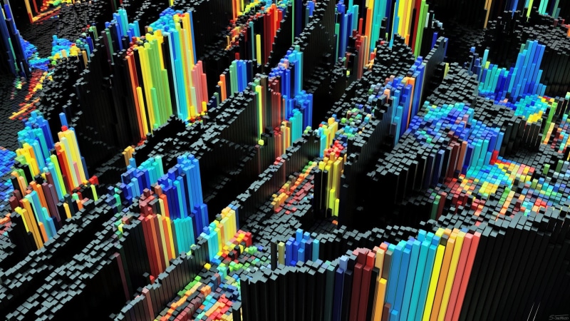 multi colored, 3D, retail display, no people, multicolored, computer network, technology, large group of objects, computer, d, variation, equipment, global communications