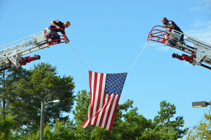 celebration, hanging, striped, 1080P, excitement, holy innocents episcopal school, race, plant, nature, people, united states, 9/11, low angle view, freedom