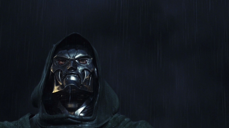 copy space, human representation, aggression, Doctor Doom, representation, black background, art and craft, 1080P, doctor, doom, front view, mask, looking at camera