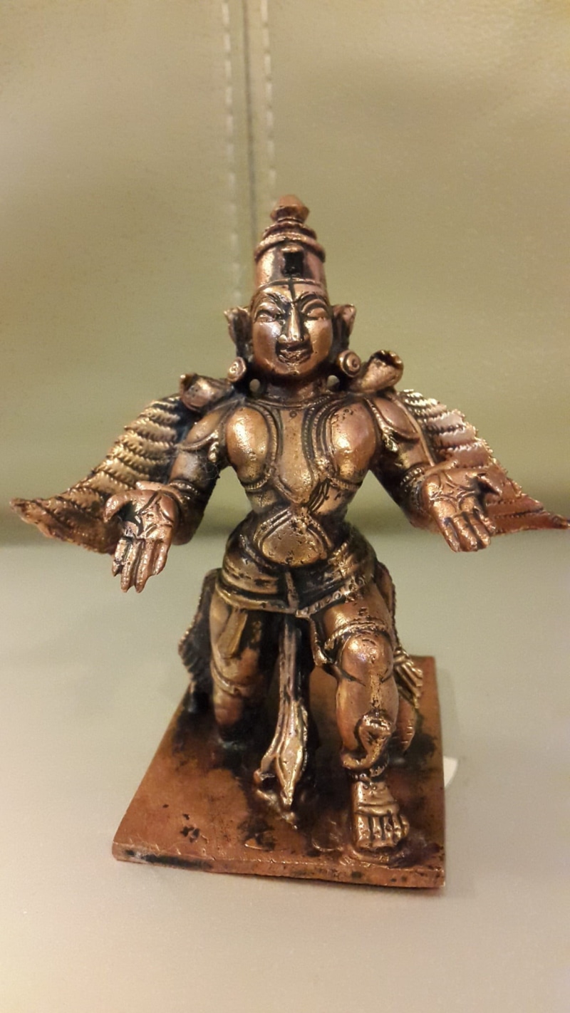 indoors, male likeness, creativity, spirituality, belief, garuda, hindi god, statue, cross, art and craft, religion, human representation, 1080P, ornate