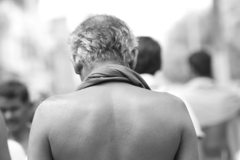 rear view, human back, guy, queue, sri lanka, ceremony, shirtless, culture, adult, asian, vishnu vasu, human, event, crowd, male, 4K, day, india, incidental people