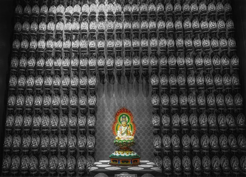 buddhist figure, architecture, built structure, sculpture, buddhist, pattern, religion, 2K, art and craft, holy, belief, pray, representation, statue