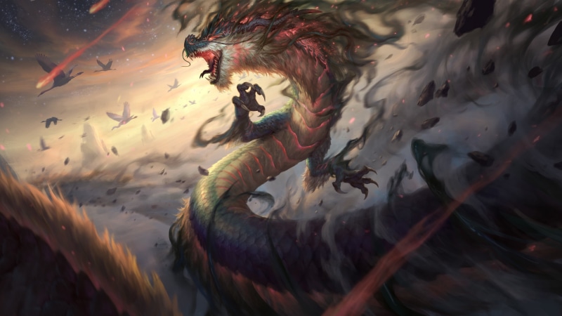 fantasy art, 4K, artwork, dragon, creature, Joshua Raphael