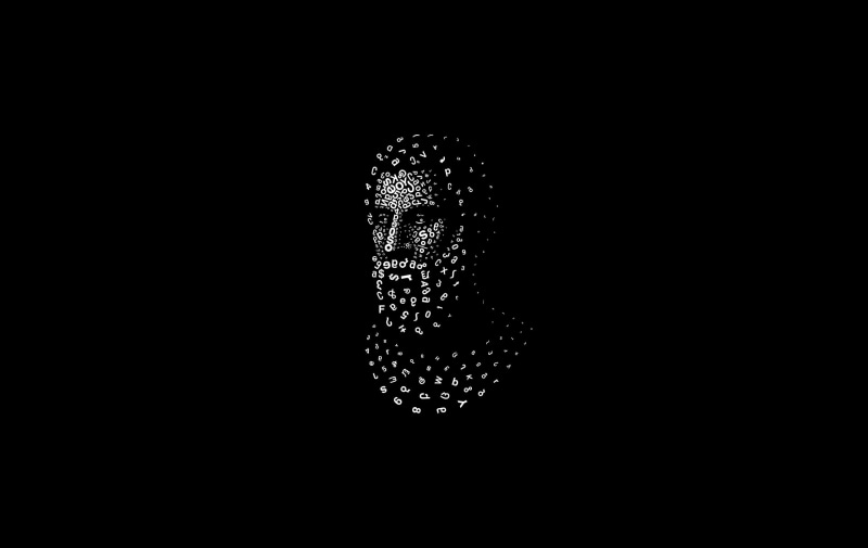Greek philosophers, 2K, monochrome, minimalism, black background, numbers, typography, face, beard