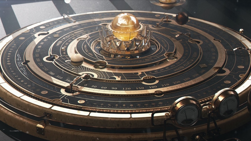 1080P, astrolabe, astronomy, planet, steampunk