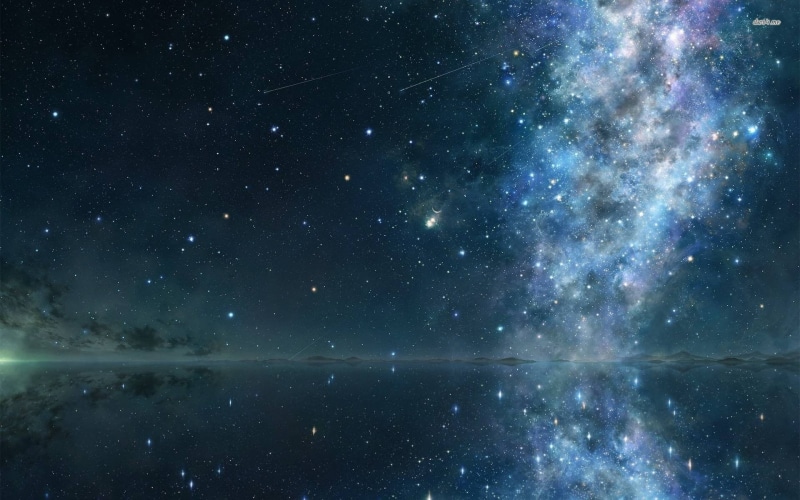 nature, constellation, no people, star, reflection, space, water, stars, 1080P, scenics - nature, star - space, tranquil scene, night, space exploration