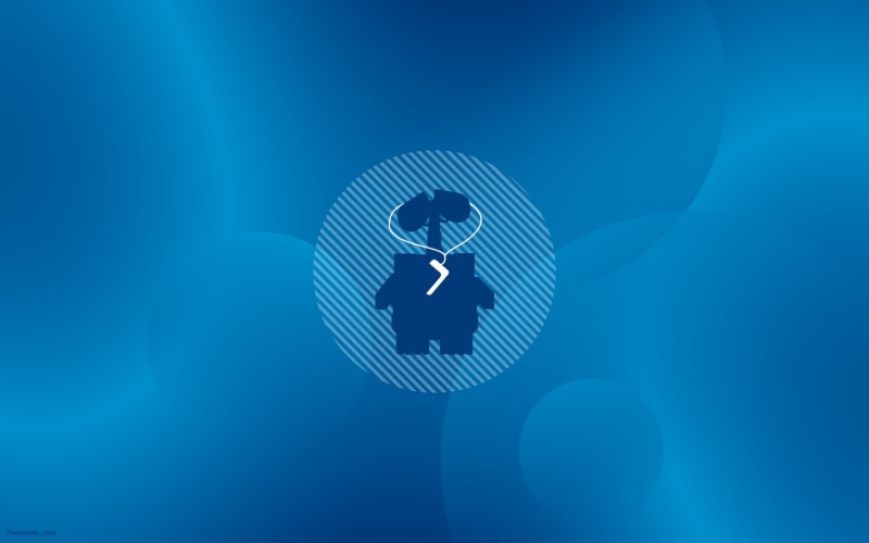 reflection, single object, technology, movies, copy space, 720P, no people, geometric shape, blue background, connection, communication, colored background