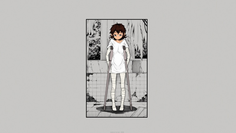 tomboys, brown eyes, anime, anime girls, bandage, Francesca, 1080P, long shirt, D.P, manga, short hair, brunette, Trash., Shirato Marin