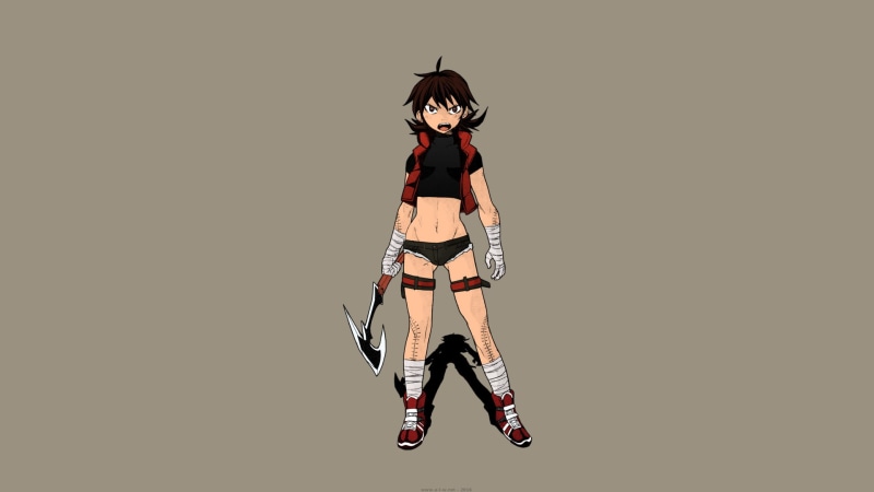 young adult, one person, clothing, beautiful woman, tomboys, adult, full length, manga, front view, looking at camera, Shirato Marin, anime, women, hairstyle