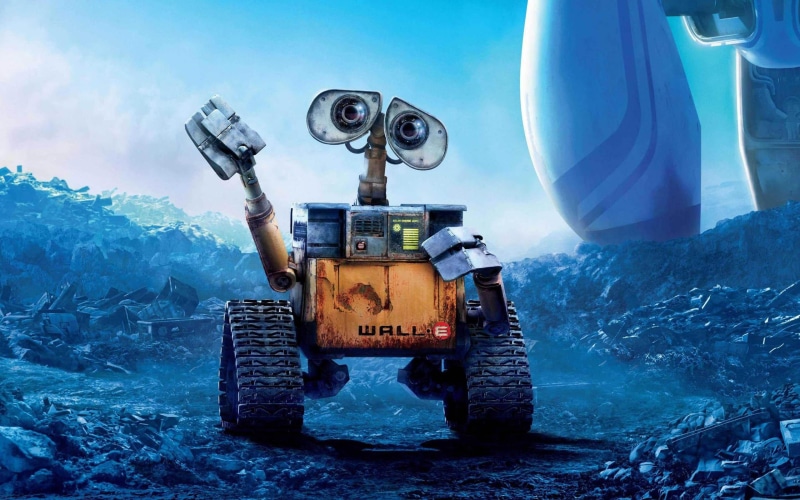 pixars movies, wall, 2K, e, tractor, animated, orange