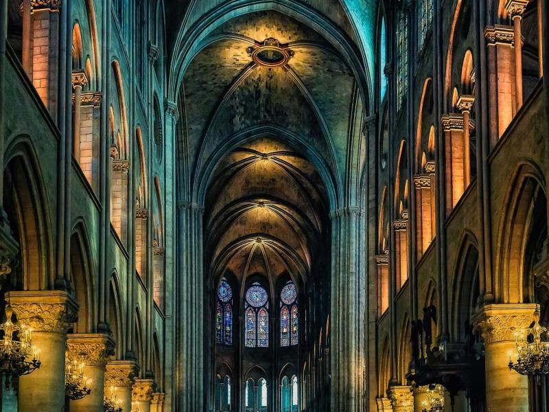 Dame, Indoor, Notre, Cathedral, 1080P, France, Paris