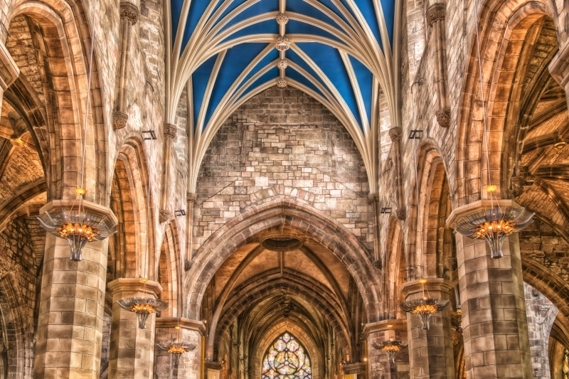 building, places of interest, gothic style, gothic, brown, middle ages, religion, st gilescathedral, scotland, house of worship, england, view, historically