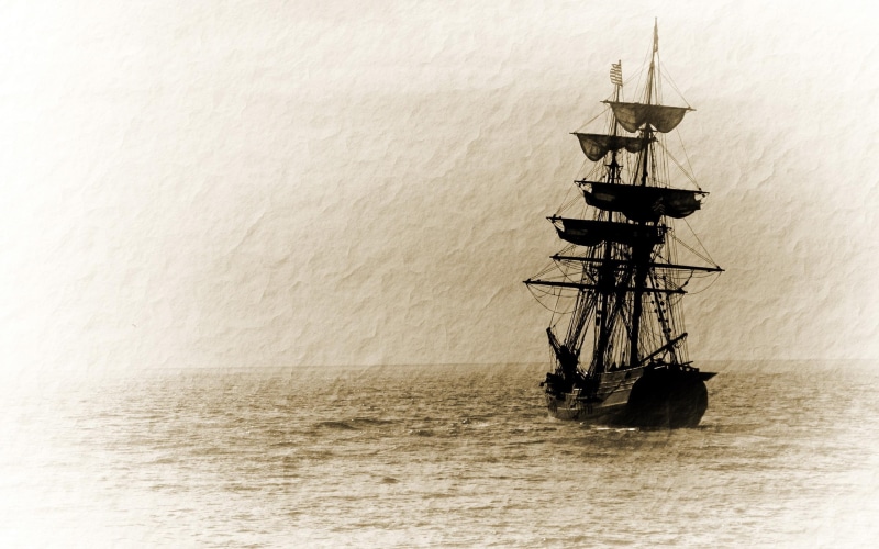 nave, boats, sea, across, drawing, boat, 2K, ship