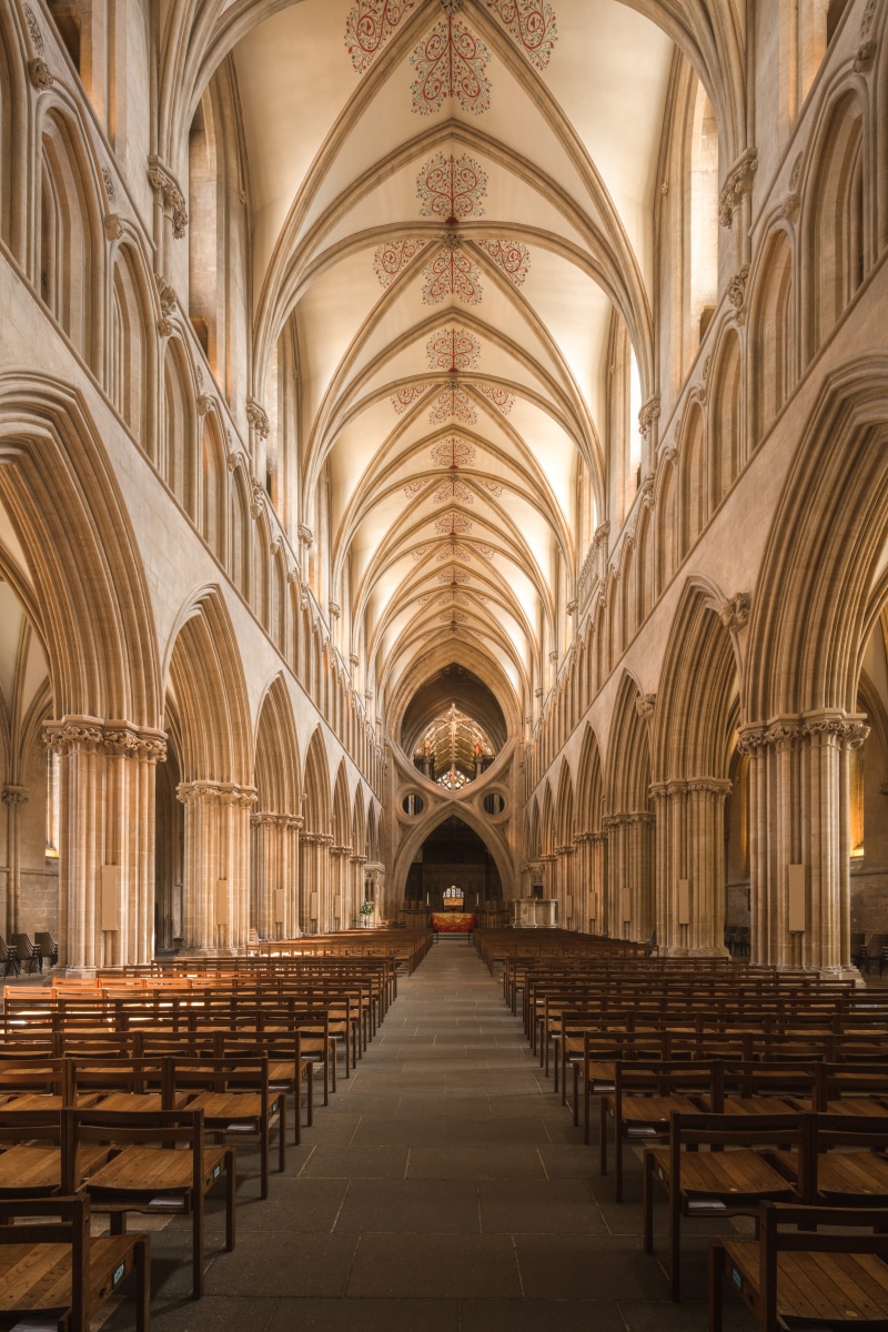 interior, gothic Style, famou, christianity, ancient, 8K, ceiling, nave, building, beautiful, window, pritty, architectural Column, pews, pew, chair, 4k