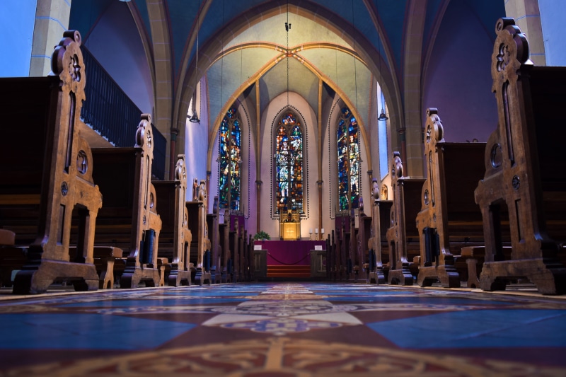 spirituality, ceiling, nave, 5K, pew, düsseldorf, sculpture, place of worship, church window, st, architectural column, altar, faith, benches, glass, window