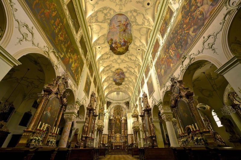 painting, 1080P, the nave, Austria, religion, the monastery, Salzburg, mural, Church, St. Peters Abbey