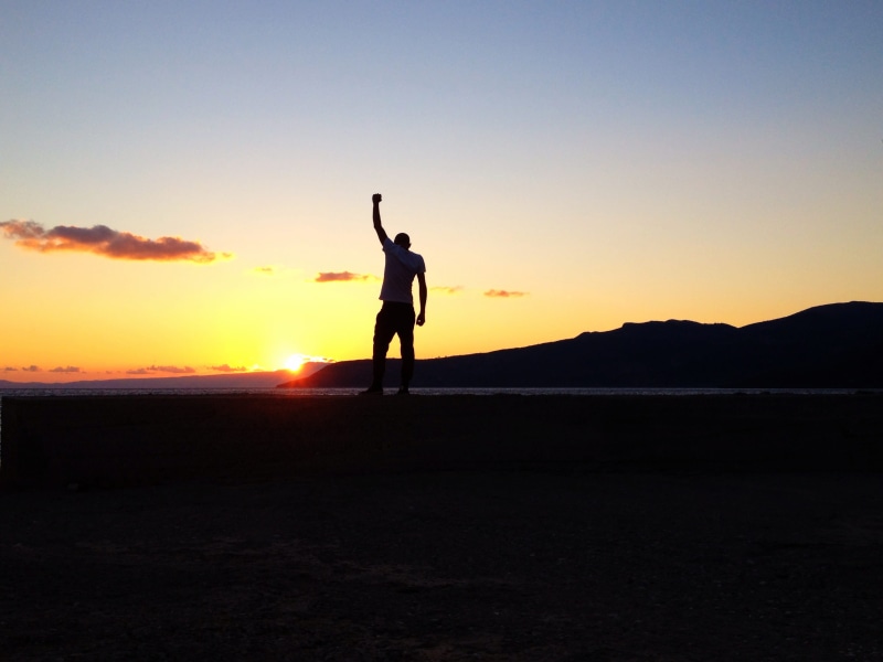 peloponnese, siluet, person, joy, land, sky, silhouette, beauty in nature, leisure activity, outdoor, sunlight, tranquility, sunrise, orange color, light