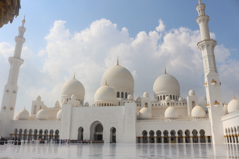 uae, arabian, mosque, no people, arab, floral pattern, day, built structure, asia, belief, building, travel destinations, travel, building exterior, place of worship