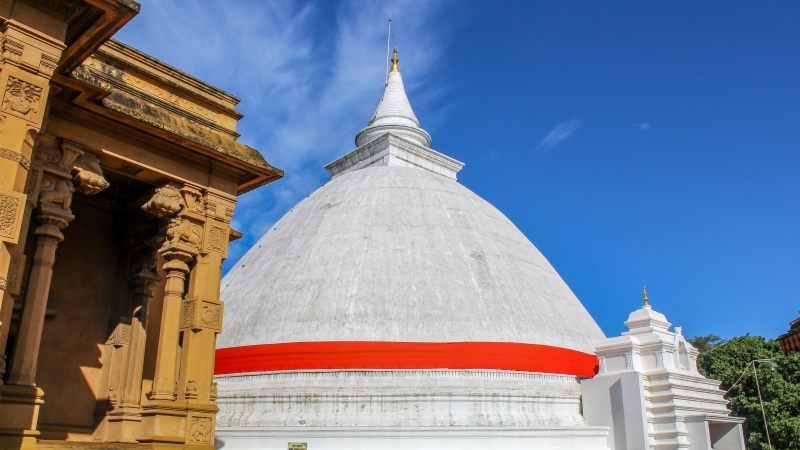 buddhism, temple, blue sky, sri lanka, buddhist temple, stupa, 4K, peliyagoda, kelaniya raja maha vihara, kelaniya temple