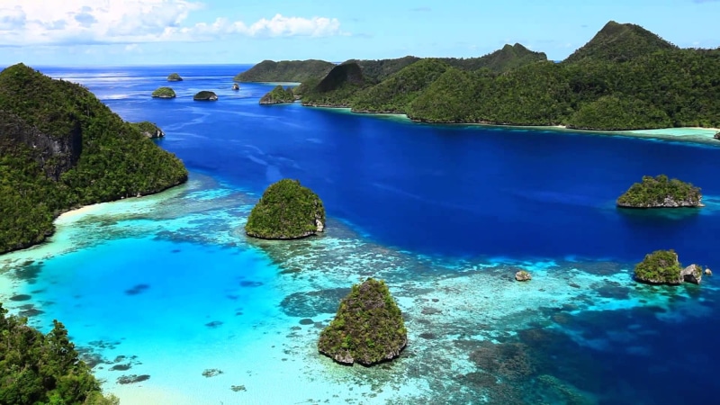  ocean, island, translucent, hd, 1080P, ampat, haven, blue, beautiful, water, raja, eye
