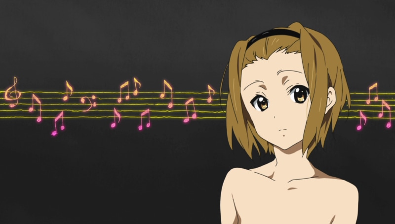 K-ON!, 1080P, headshot, art and craft, creativity, women, Dont Say Lazy, representation, front view, portrait, black background, standing, one person
