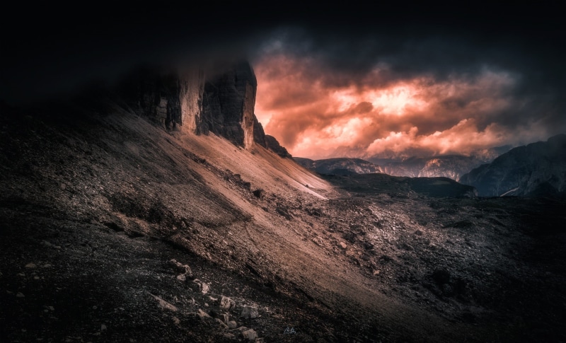 outdoors, sky, dramatic sky, landscape, black, ominous, night, beauty in nature, nature, cloud - sky, building, land, environment, 1080P, storm, scenics - nature