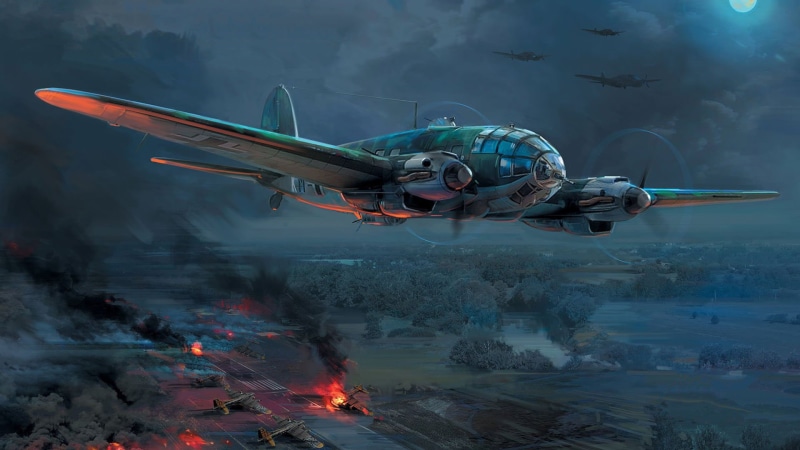 German medium bomber, Luftwaffe, Heinkel, He 111 H-20, 1080P