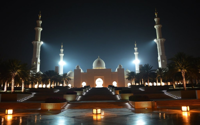 1080P, abu, sheikh, dhabi, zayed, mosque, night, lighting, grand, hd