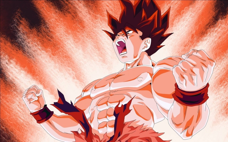 red, orange color, day, close-up, nature, Dragon Ball, Son Goku, wall - building feature, no people, creativity, Dragon Ball Super, male likeness, wall
