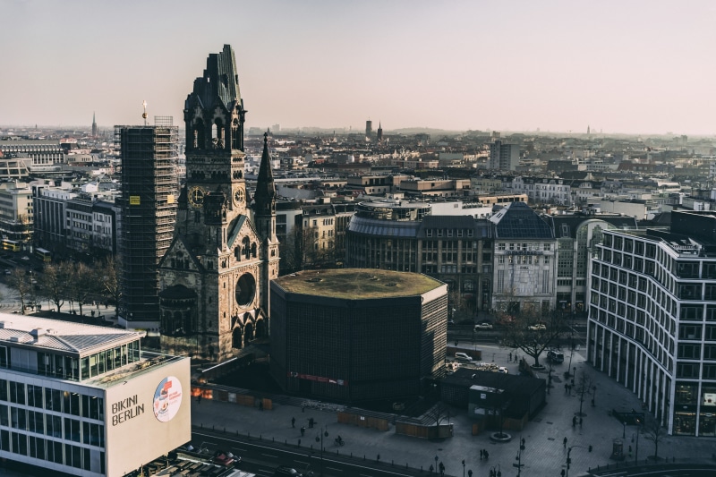 cityscape, outdoors, city, building, daylight, berlin, high angle view, sun, travel, street, sky, nature, zoologischer, travel destinations