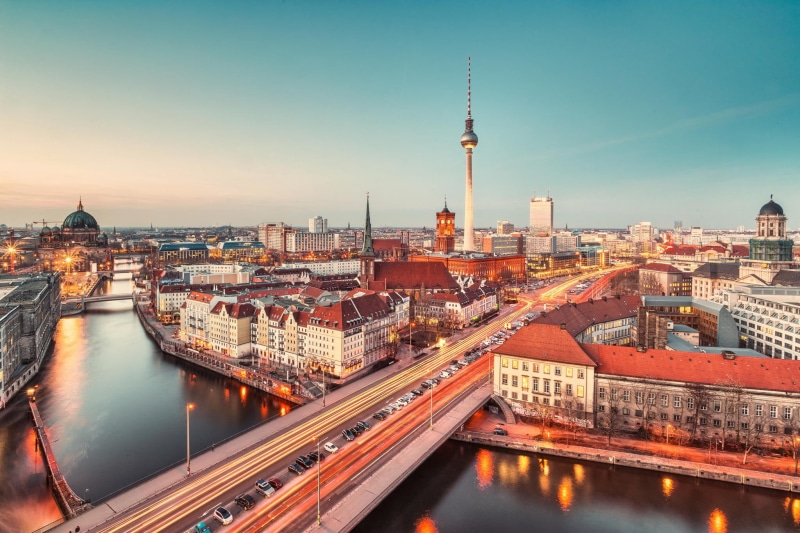 street, dusk, skyscraper, famous Place, sunset, Berlin, alexanderplatz, brown, nature, spire, cathedral, home, old, cultures, urban Scene, tower, capital Cities