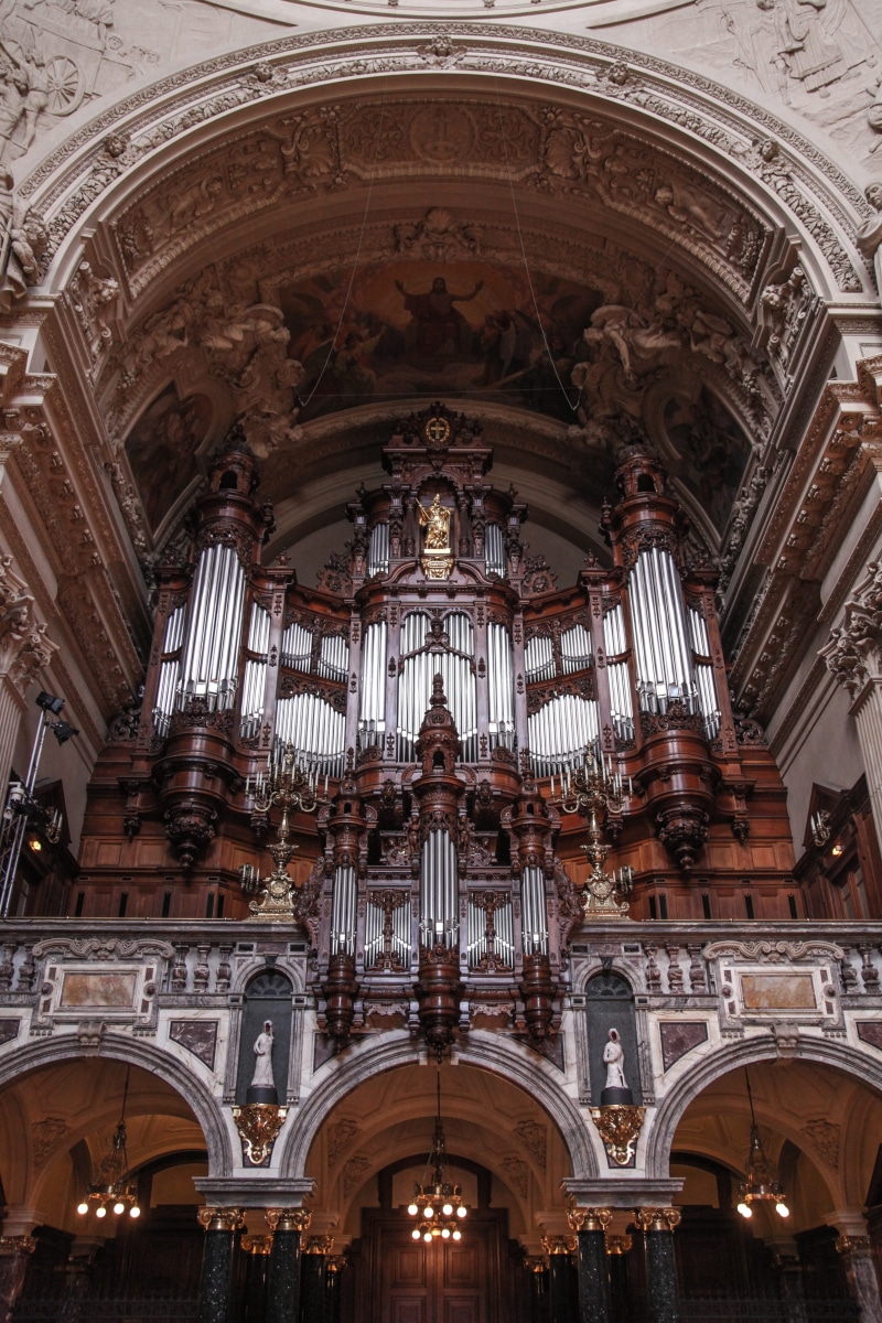 concrete, architecture, arch, famous, pipe organ, catholic, art, religion, organ, historical, spirituality, ornate, christianity, dome, church, 5K, beautiful