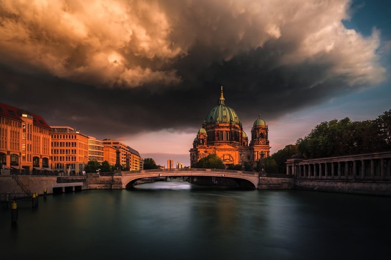 Bridge, Cathedrals, 1080P, Architecture, Berlin, Berlin Cathedral, Cloud