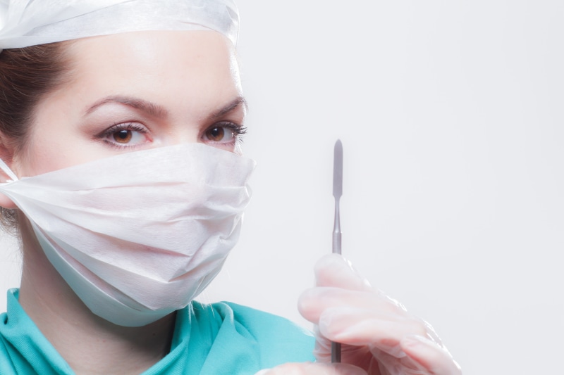 5K, surgeon, surgical glove, hospital, healthcare and medicine, ominous, protective workwear, wearing, headshot, human face, cutlery, instrument, doctor
