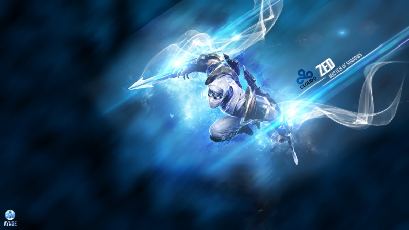 sea, illuminated, 2K, water, adventure, digital, laser, night, zed, outdoors, underwater, nature, full length, one person, League of Legends, futuristic