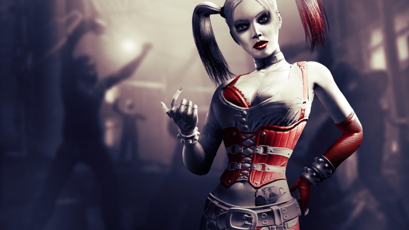 DC Comics, 1080P, digital art, Batman, video games, Batman: Arkham City, Rocksteady Studios, Joker, Harley Quinn
