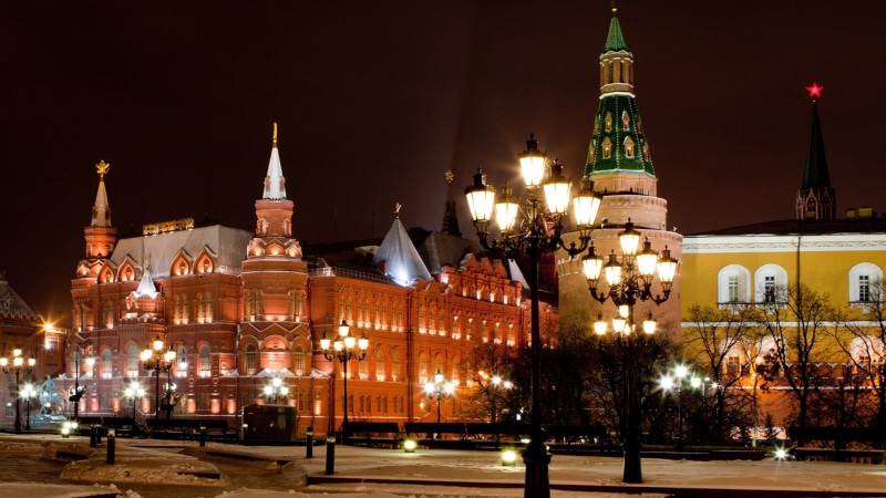 Russia, Moscow, Night, Lights, 1080P, Museum, Kremlin