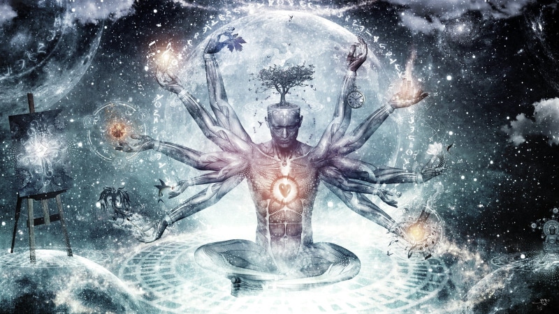 nature, Cameron Gray, 720P, Surreal, psychedelic, artwork, Yoga